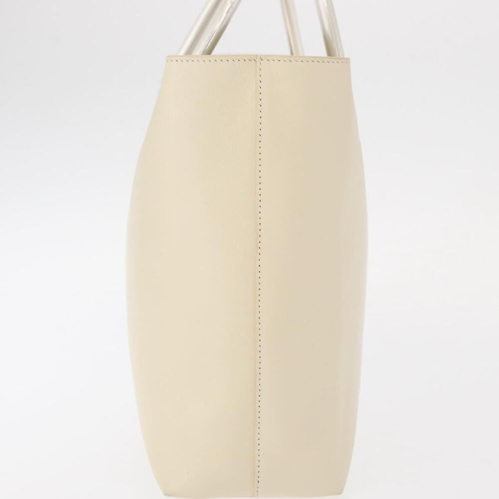 PRADA Hand Bag Leather White Auth 156869 - Picture 4 of 16